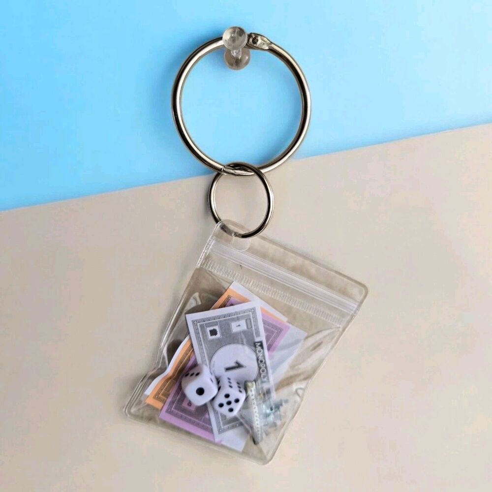 My Pretties Monopoly Themed Keychain Bag Purse Key Charm